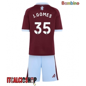 Aston Villa Joao Gomes #35 Prima Maglia Bambino 2026-27 Manica Corta (+ Pantaloni corti)